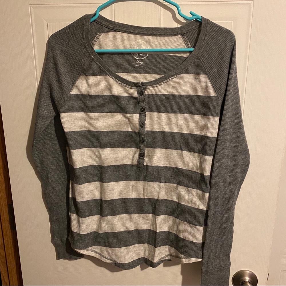 SO Juniors Long Sleeve Stripped Shirt
